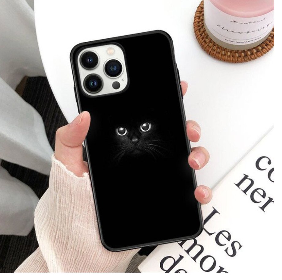 Black Cat Eyes Phone Case for iPhone & Android Devices