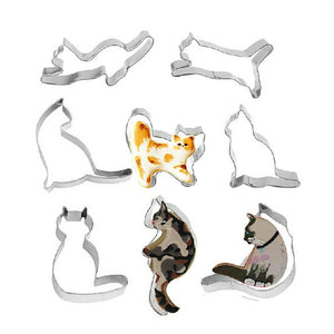 8pcs Kitty Cookie Cutters-Furbaby Friends Gifts