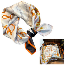 Load image into Gallery viewer, Silk Equestrian Pattern Scarves-Furbaby Friends Gifts