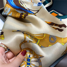 Load image into Gallery viewer, Silk Equestrian Pattern Scarves-Furbaby Friends Gifts