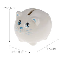 Laden Sie das Bild in den Galerie-Viewer, Adorable Ceramic Cat &#39;Piggy&#39; Bank-Furbaby Friends Gifts