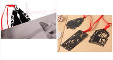 Carica l&#39;immagine nel visualizzatore di Gallery, Beautiful Black Metal Cat Bookmarks/ Tree Ornament-Furbaby Friends Gifts