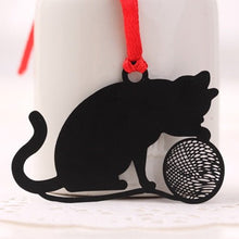 Charger l&#39;image dans la galerie, Beautiful Black Metal Cat Bookmarks/ Tree Ornament-Furbaby Friends Gifts