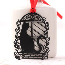 Load image into Gallery viewer, Beautiful Black Metal Cat Bookmarks/ Tree Ornament-Furbaby Friends Gifts