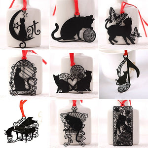 Beautiful Black Metal Cat Bookmarks/ Tree Ornament-Furbaby Friends Gifts