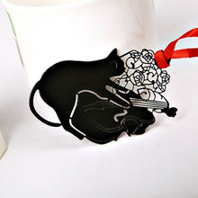 Load image into Gallery viewer, Beautiful Black Metal Cat Bookmarks/ Tree Ornament-Furbaby Friends Gifts