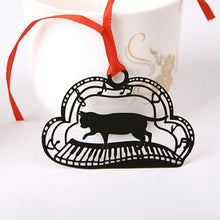 Carica l&#39;immagine nel visualizzatore di Gallery, Beautiful Black Metal Cat Bookmarks/ Tree Ornament-Furbaby Friends Gifts