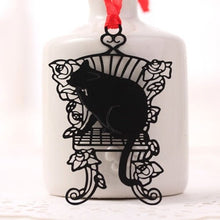 Carica l&#39;immagine nel visualizzatore di Gallery, Beautiful Black Metal Cat Bookmarks/ Tree Ornament-Furbaby Friends Gifts