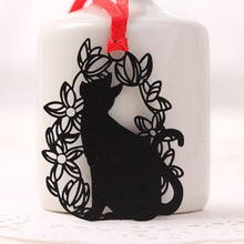 Carica l&#39;immagine nel visualizzatore di Gallery, Beautiful Black Metal Cat Bookmarks/ Tree Ornament-Furbaby Friends Gifts