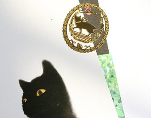 Beautifully Designed Metal Cat Clip Bookmark-Furbaby Friends Gifts