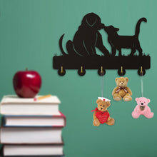 Laden Sie das Bild in den Galerie-Viewer, &#39;Best Friends&#39; Wooden Coat Rack-Furbaby Friends Gifts