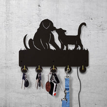 Laden Sie das Bild in den Galerie-Viewer, &#39;Best Friends&#39; Wooden Coat Rack-Furbaby Friends Gifts