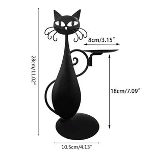 Black Cat Candle Holder-Furbaby Friends Gifts