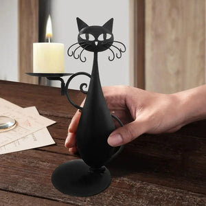 Black Cat Candle Holder-Furbaby Friends Gifts