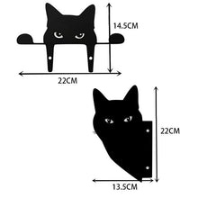 Load image into Gallery viewer, Black Cat Peeping Tom! Garden Ornaments-Furbaby Friends Gifts