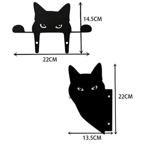 Black Cat Peeping Tom! Garden Ornaments-Furbaby Friends Gifts