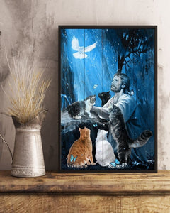 'Christmas Peace' Canvas Oil Prints-Furbaby Friends Gifts