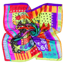 Laden Sie das Bild in den Galerie-Viewer, Colourful Kitties Silk Scarves-Furbaby Friends Gifts