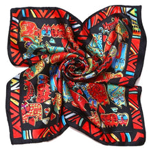 Cargar imagen en el visor de la galería, Colourful Kitties Silk Scarves-Furbaby Friends Gifts