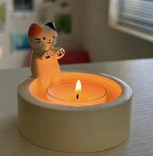 Charger l&#39;image dans la galerie, Cute Cat Candle Holder-Furbaby Friends Gifts