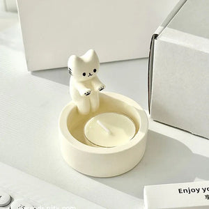 Cute Cat Candle Holder-Furbaby Friends Gifts