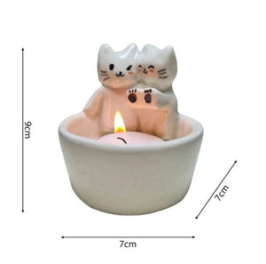 Cute Cat Candle Holder-Furbaby Friends Gifts