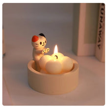 Carregar imagem no visualizador da galeria, Cute Cat Candle Holder-Furbaby Friends Gifts