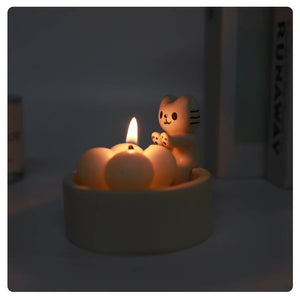 Cute Cat Candle Holder-Furbaby Friends Gifts