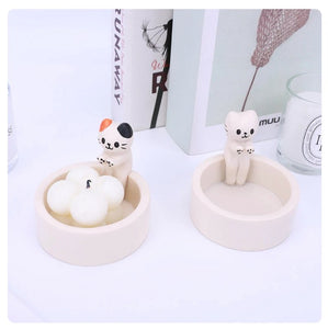 Cute Cat Candle Holder-Furbaby Friends Gifts