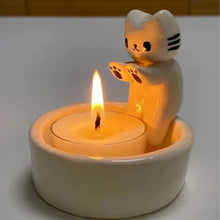 Charger l&#39;image dans la galerie, Cute Cat Candle Holder-Furbaby Friends Gifts