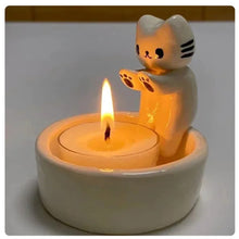 Charger l&#39;image dans la galerie, Cute Cat Candle Holder-Furbaby Friends Gifts