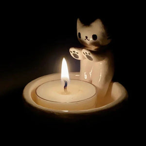 Cute Cat Candle Holder-Furbaby Friends Gifts