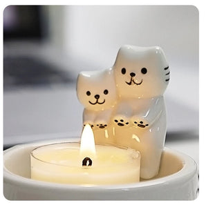 Cute Cat Candle Holder-Furbaby Friends Gifts