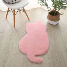 Laden Sie das Bild in den Galerie-Viewer, Cute Cat Shaped Fluffy Rugs-Furbaby Friends Gifts