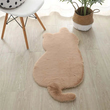 Laden Sie das Bild in den Galerie-Viewer, Cute Cat Shaped Fluffy Rugs-Furbaby Friends Gifts