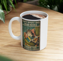 Cargar imagen en el visor de la galería, &#39;Drink Tea and Know Things&#39; Ceramic Mug-Furbaby Friends Gifts