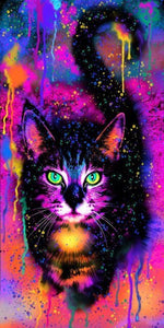'Emerald Eyes' Vibrant Canvas Oil Print-Furbaby Friends Gifts