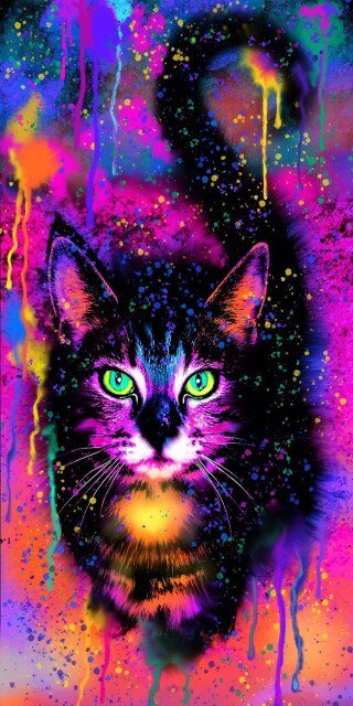 'Emerald Eyes' Vibrant Canvas Oil Print-Furbaby Friends Gifts