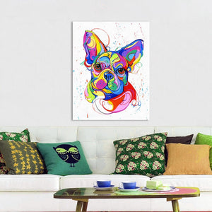 French Bulldog Canvas Oil Print-Furbaby Friends Gifts