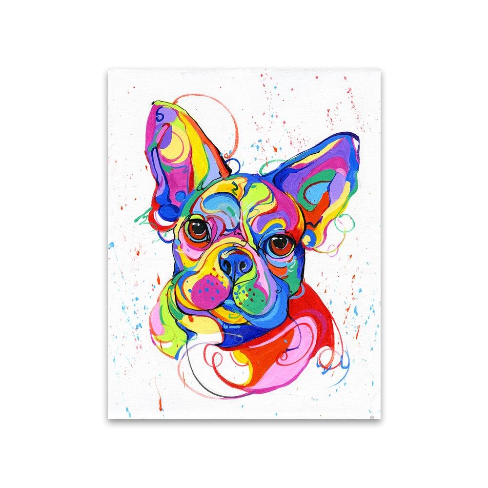 French Bulldog Canvas Oil Print-Furbaby Friends Gifts