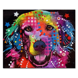 Golden Retriever Canvas Oil Print-Furbaby Friends Gifts