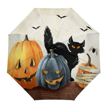 Load image into Gallery viewer, Halloween Pumpkin Cat Umbrella-Furbaby Friends Gifts