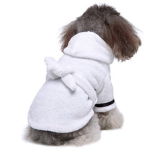 Load image into Gallery viewer, Hooded Pet Bathrobe-Furbaby Friends Gifts