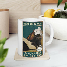 Laden Sie das Bild in den Galerie-Viewer, I&#39;m Retired! Ceramic Glossy White Mug, 11oz-Furbaby Friends Gifts