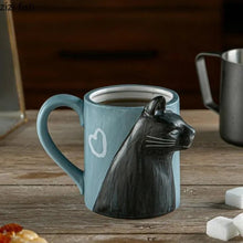 Carica l&#39;immagine nel visualizzatore di Gallery, Kissing Cats Ceramic Mugs (Pair)-Furbaby Friends Gifts