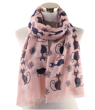 Load image into Gallery viewer, Kitty Cat Chiffon Scarf-Furbaby Friends Gifts