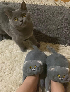 Kitty Cuddles Non-Slip Cosy Slippers-Furbaby Friends Gifts