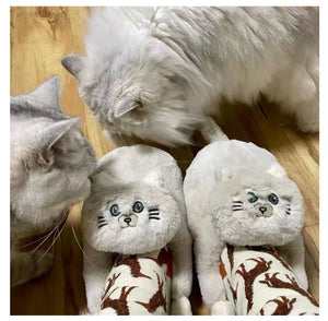 Kitty Cuddles Non-Slip Cosy Slippers-Furbaby Friends Gifts