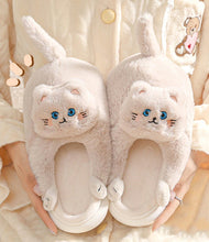 Cargar imagen en el visor de la galería, Kitty Cuddles Non-Slip Cosy Slippers-Furbaby Friends Gifts