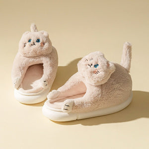 Kitty Cuddles Non-Slip Cosy Slippers-Furbaby Friends Gifts